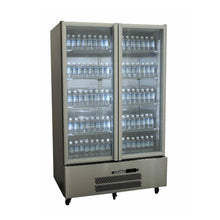 2 Glass Door Fridge Stainless, Bottom Unit Quartz