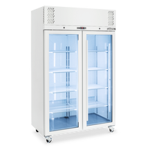 2 Glass Door Freezer, 1225mm, White, Pearl Star