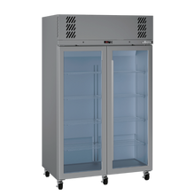 2 Glass Door Freezer, 1225mm, S/S, Pearl Star