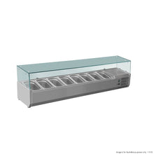 Flat glass salad bench 1800X395X240