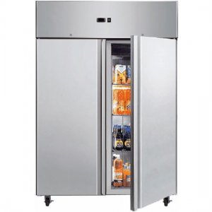 Double Solid Door Gastronorm Stainless Steel 1300L UC1300SD Bromic