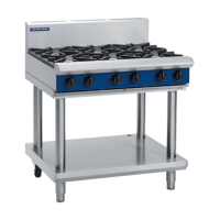 900mm Gas Cooktop on Leg Stand with Griddle, Burners or Combo (Blue Seal G516D-LS)