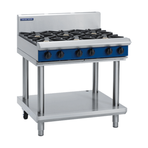 900mm Gas Cooktop on Leg Stand with Griddle, Burners or Combo (Blue Seal G516D-LS)