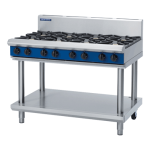 1200mm Gas Cooktop on Leg Stand with Griddle, Burners or Combo (Blue Seal G518D-LS)
