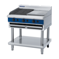 900mm Gas Chargrill with Leg Stand
