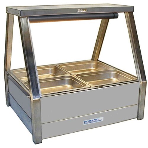 Hot Food Bar Straight Glass 2 x 2 incl. 65 mm Pans Roband