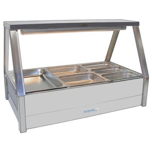 Hot Food Bar Straight Glass 2 x 3 incl. 65 mm Pans Roband