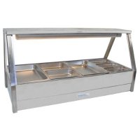 Hot Food Bar Straight Glass 2 x 4 incl. 65mm Pans Roband