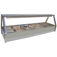 Hot Food Bar Straight Glass 2 x 6 incl. 65 mm Pans Roband