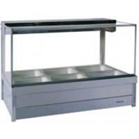 Hot Food Display Bar Square Glass 2 x 3 incl. 65mm Dishes Roband S23