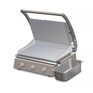 Side draining grease channel for 8 slice Grill Stations Roband