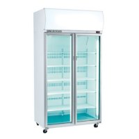 Two Glass Door Upright Chiller White 1130mm Wide SK-2 Series Skope