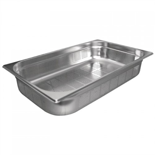 Gastronorm Pan Stainless Steel 1/1 Size 65mm Perforated