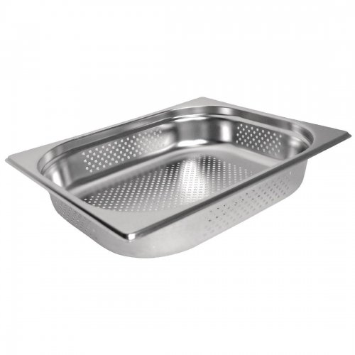 Gastronorm Pan Stainless Steel 1/2 Size 65mm Perforated