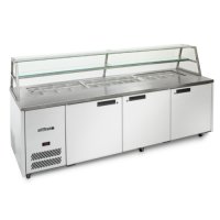 Sandwich Preparation Counter Three Door with Canopy Blown Air Well Williams HJ3SCBA