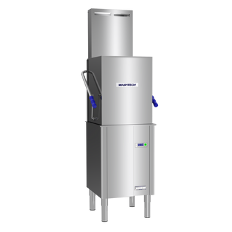Washtech M1C Pass Through Dishwasher, Compact, 450mm racks, 15A, with Heat Condenser