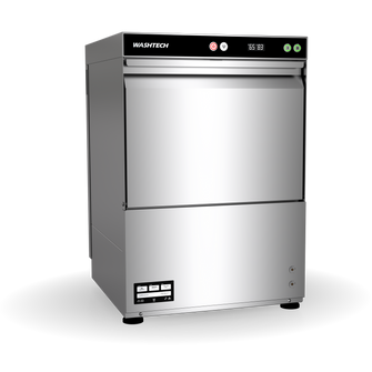 Washtech XU Glasswasher/Dishwasher, light duty, compact model, 15A, 500mm baskets