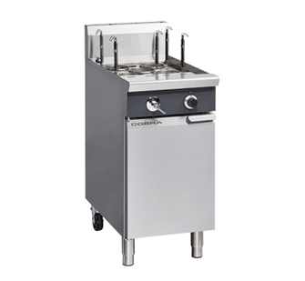 Gas Noodle Cooker, single pan, 450mm, 40ltr, 5 xS/S baskets