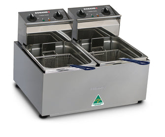 Roband Countertop Fryer 8L Double Pan 15A