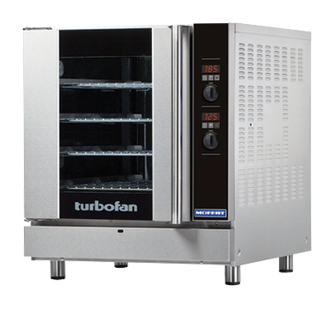 Turbofan Convection Gas Oven, 4 tray-(460w x 660d, 110mm spacing), 35Mj.,10A, bi-rev fan, digital, water inj.