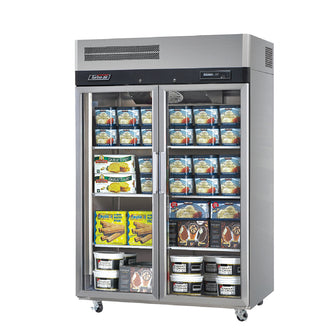 TurboAir Double GN glass doors S/S Freezer, 1215 lt, 1260wx850dx1926h