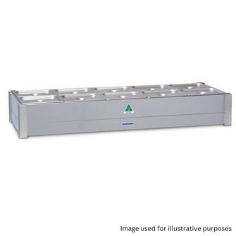 Bain Marie, double row, incl 8 x 1/2(100mm) pans & lids