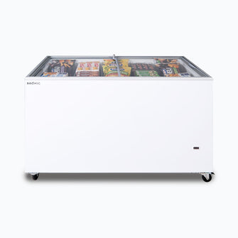 Chest Freezer, Flat top Glass, 401L, 1298mm wide