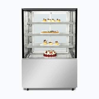 Cake/Food Display, 3 shelves + base, 900w x 700d x 1300h, 328lt