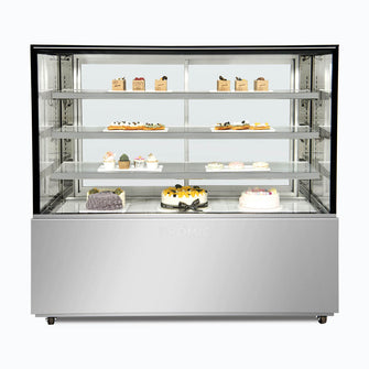 Cake/Food Display, 3 shelves + base, 1500w x 700d x 1300h, 552lt