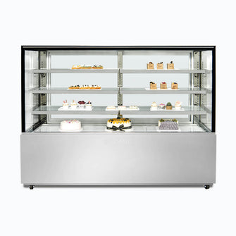 Cake/Food Display, 3 shelves + base, 1800w x 700d x 1300h, 674lt