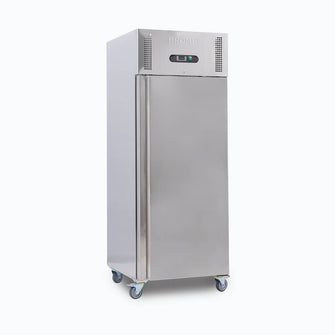 Single solid door S/S GN Storage Freezer, @38°, 740w x830d x 2010d, 5 shelves