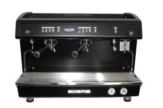 BANKSIA-2GR  2 Group Coffee Machine, 13lt boiler, Tall cup, Black, 15A.