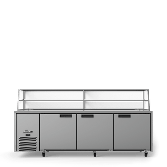 Refrigerated sandwich counter 3 door, 2400mm wide