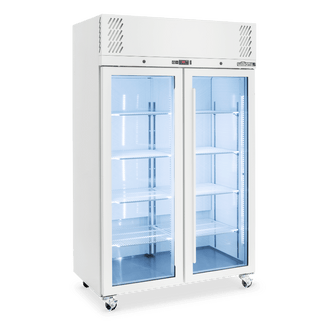 2 Glass Door Fridge, 1225mm, White, Pearl Star