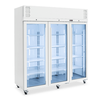 3 Glass Door Fridge, 1825mm, White, Pearl Star