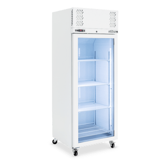 1 Glass Door Freezer, 740mm, White, Pearl